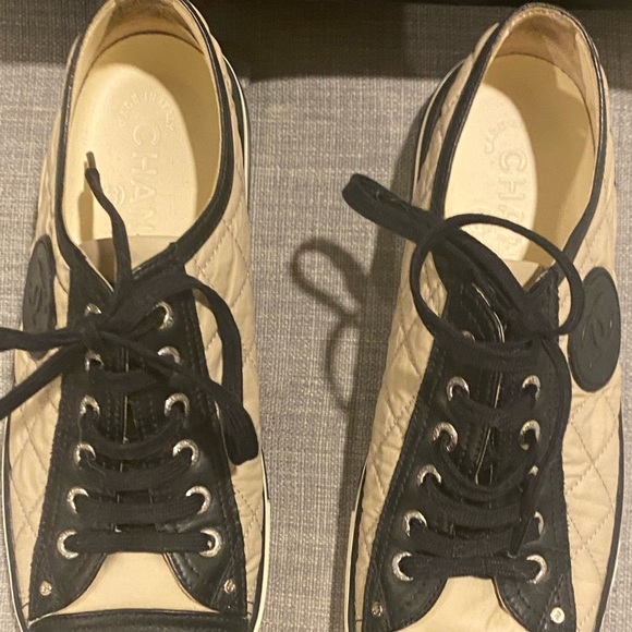 Authentic Chanel Sneakers- size 38 (7.5) - Picture 3 of 4